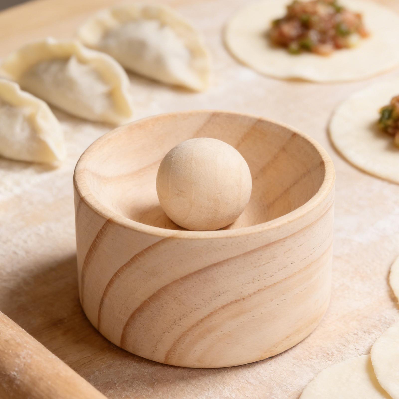 Kitchen Gadgets Dumpling Maker - صانع الزلابية اليدوي الخشبي غير اللاصق،
