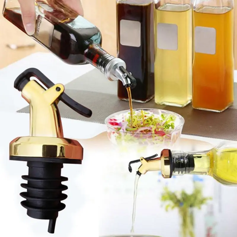 Kitchen Gadgets Gold - أغطية زجاجات زيت الزيتون الذهبية مع