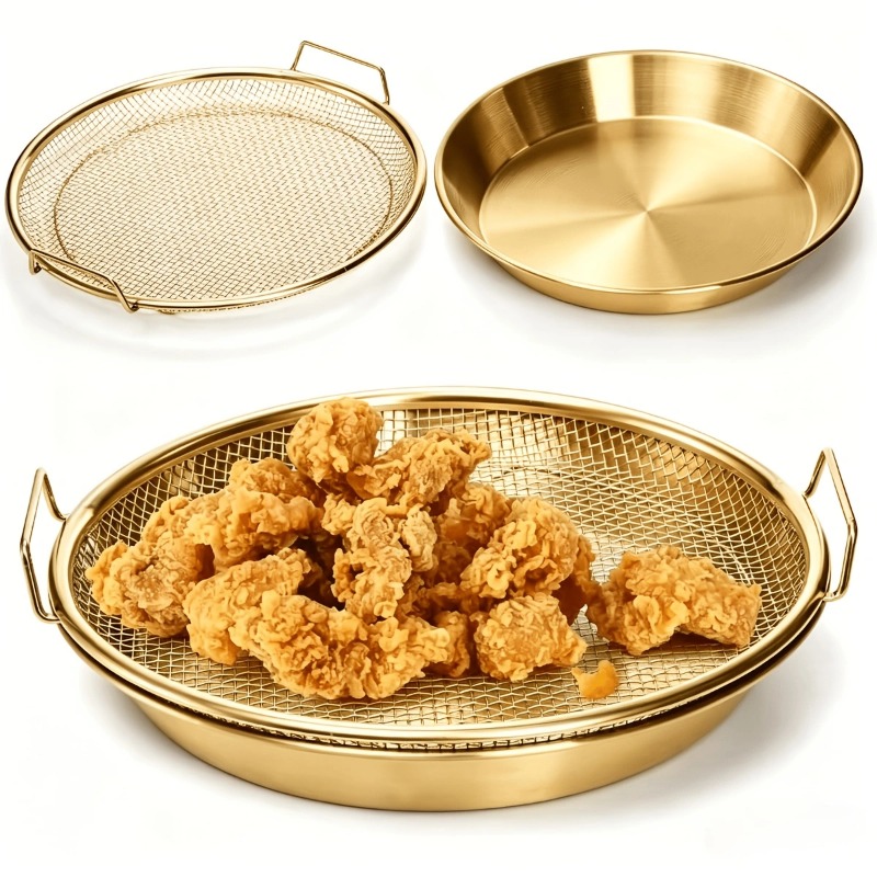 صينية شبكية متينة ذهبية اللون  - مراجعة Kitchen Gadgets Gold وسعره