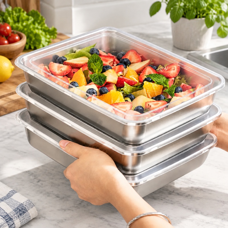 مجموعة من 3 علب تخزين طعام مصن - مراجعة Kitchen Gadgets Organizer وسعره