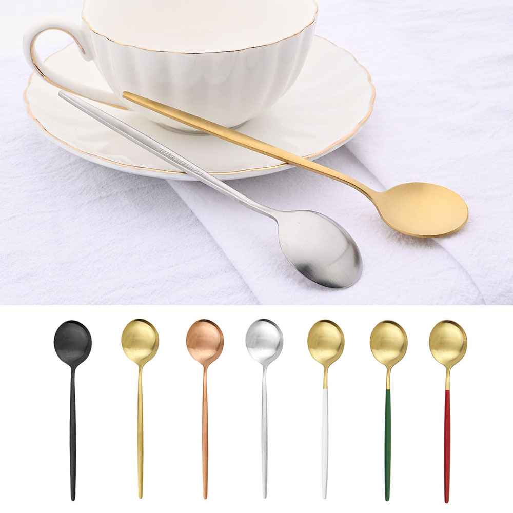 6Pcs Small Matte Spoon Tea Cof - مراجعة Kitchen Gadgets Gold وسعره
