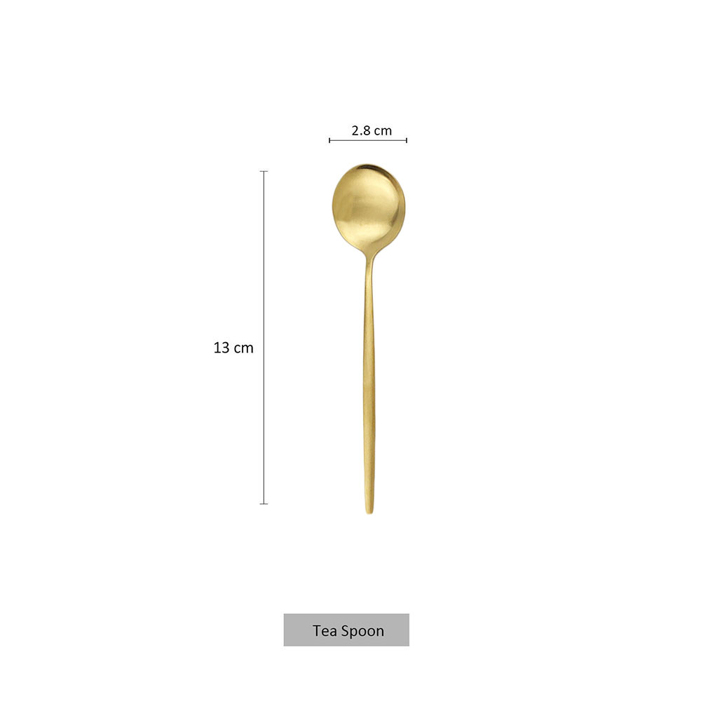 6Pcs Small Matte Spoon Tea Cof - مراجعة Kitchen Gadgets Gold وسعره