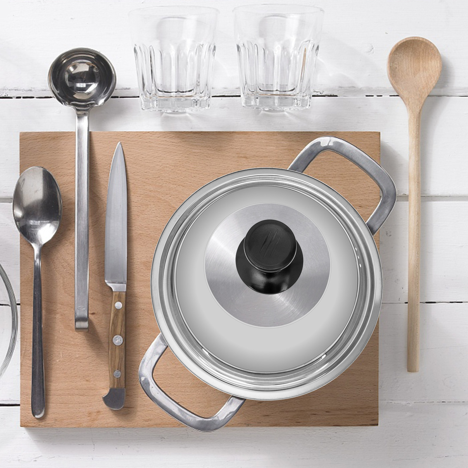 غطاء وعاء سميك شفاف من الفولاذ - مراجعة Kitchen Helper Gadgets وسعره